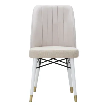 Krzesło BELLA Kremowe Zestaw 2 szt. 50x49x92,5 cm